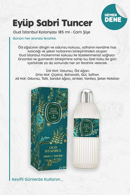 Oud İstanbul Kolonyası 185 ml - Cam Şişe