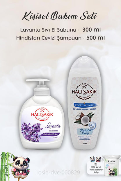 Lavanta Dinlendirici Sıvı Sabun 300 ml, Hindistan Cevizli Şampuan 500 ml ve ROSIE