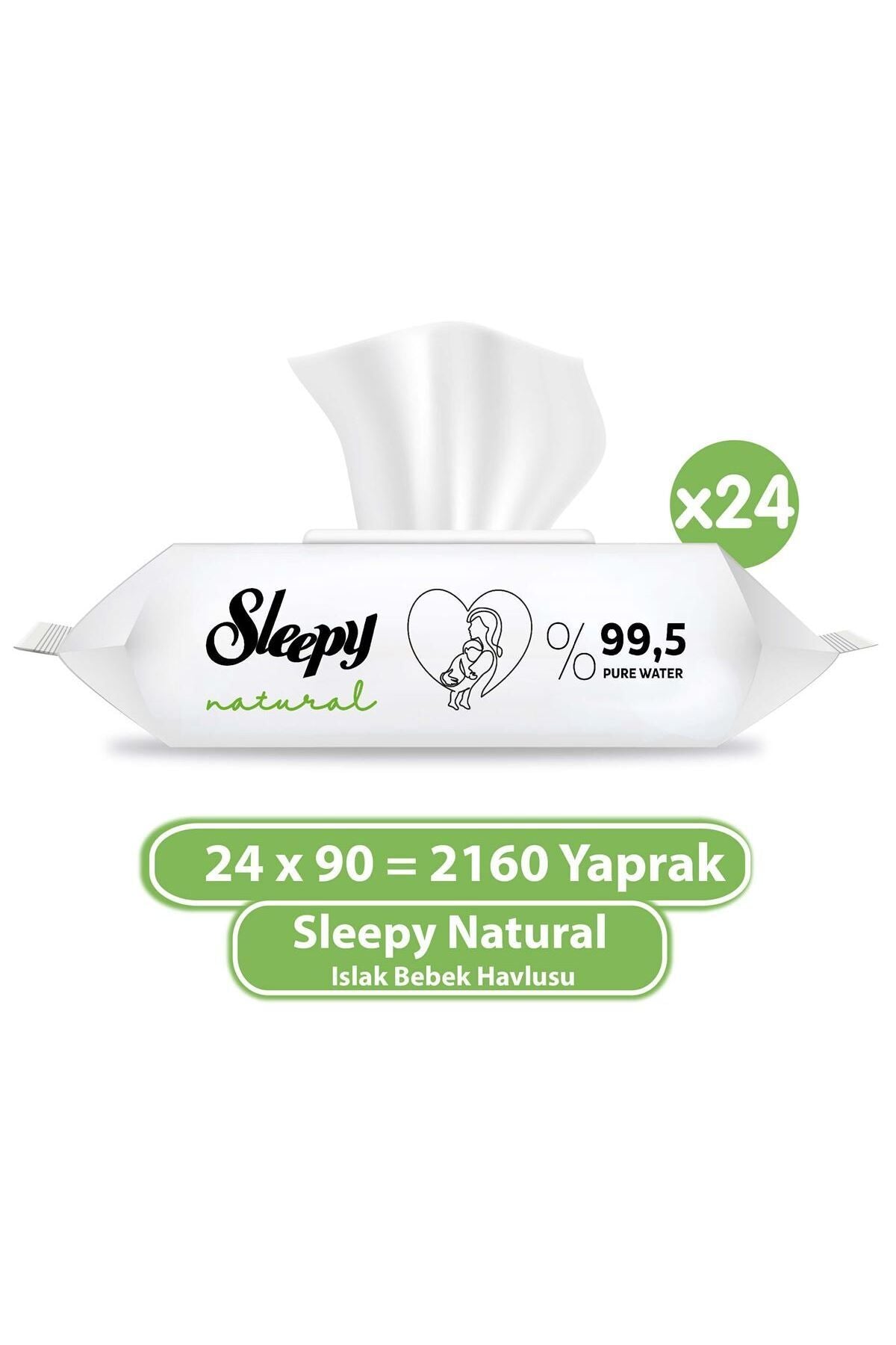 Natural Islak Bebek Havlusu 24x90 (2160 Yaprak)