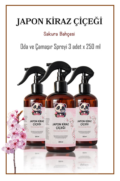 3 adet Japon Kiraz Çiçeği Oda ve Çamaşır Spreyi 250 ml
