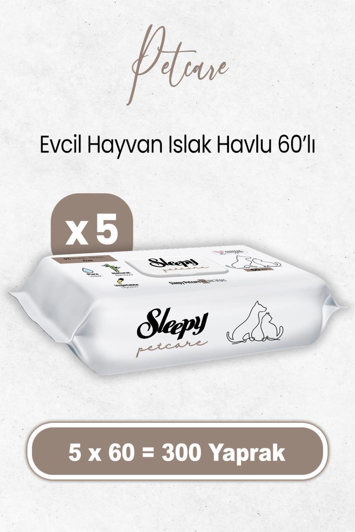 Petcare Evcil Hayvan Islak Havlusu 60 x 5 Adet (300 Yaprak)