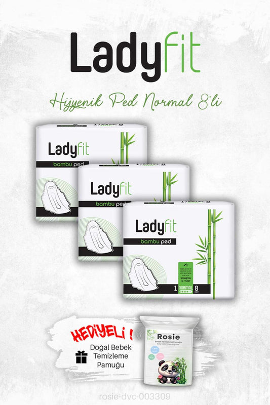 Ladyfit Hijyenik Ped Normal 8'li X3 ve ROSIE