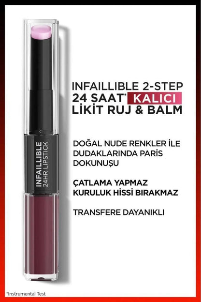 Loreal Paris 3 Adet Infaillible 24H Kalıcı Likit Ruj & Balm 215 Wine Oclock ve ROSIE
