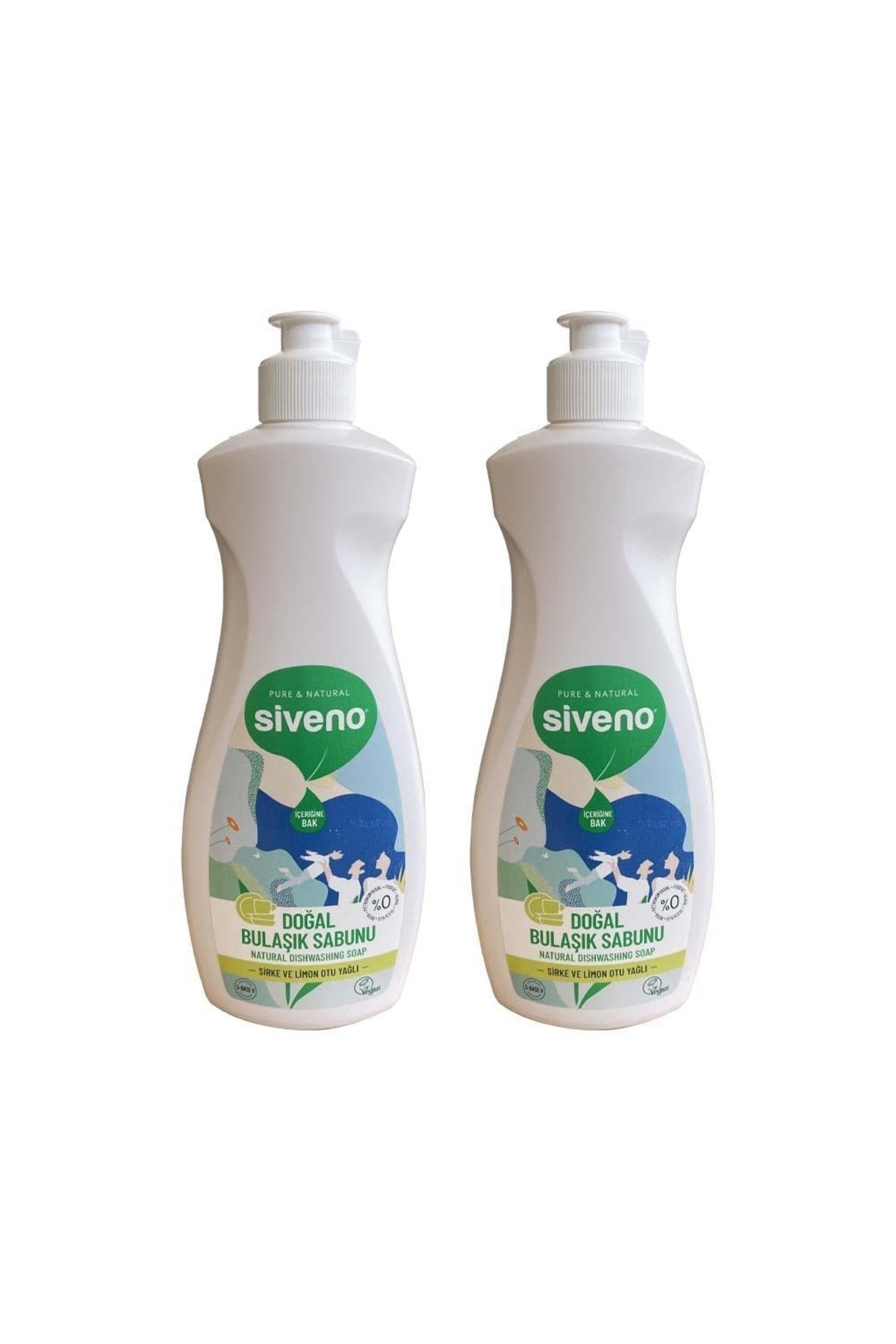 %100 Doğal Bulaşık Sabunu Bitkisel Elde Bulaşık Sabunu Nemlendirici Vegan 500 ml X 2 Adet