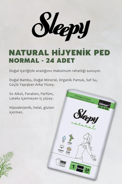 Natural Ultra Hassas Hijyenik Ped Mega Fırsat Paketi Normal 144 Adet ve ROSIE