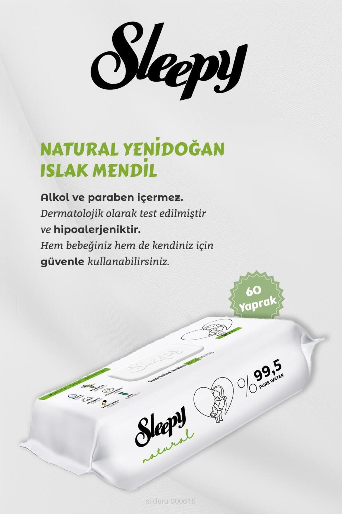 Natural Yenidoğan Islak Bebek Havlusu 60'lı 11 Al 10 Öde Ve Rosie Bebe Pamuğu