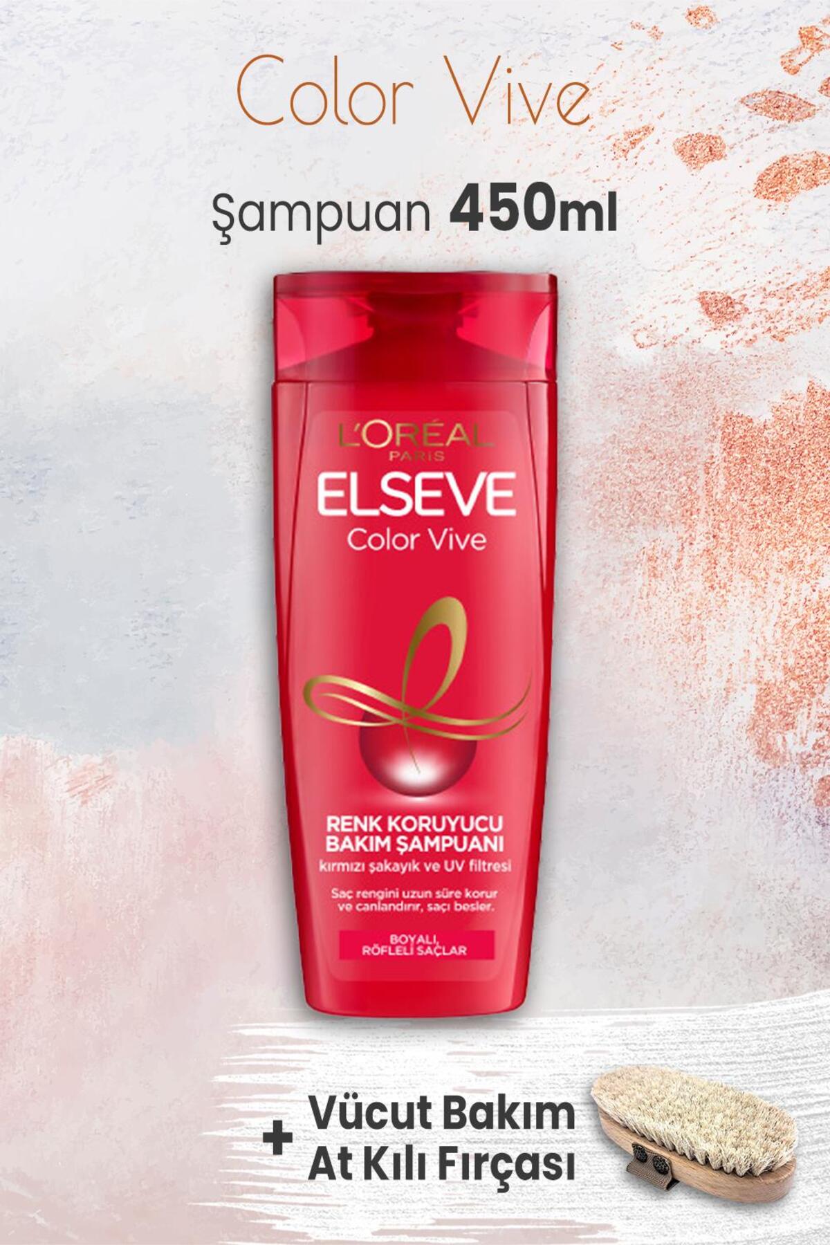 Color Vive Renk Koruyucu Şampuan 450 ml ve Vücut Bakım At Kılı Fırçası