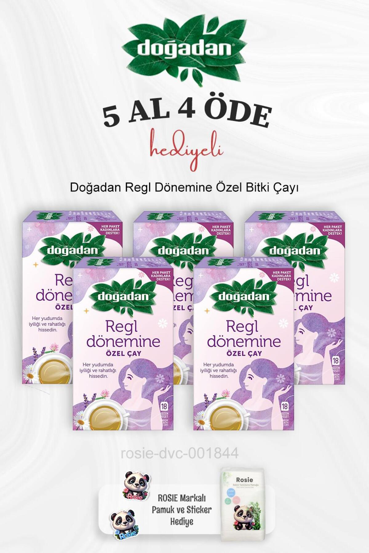 Regl Dönemine Özel Bitki Çayı 5 Al 4 Öde ve Rosie Pamuk