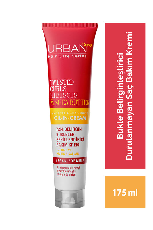 Twisted Curls Hibiscus & Shea Butter Durulanmayan Saç Bakım Kremi 175 ml - Kıvırcık, Curly