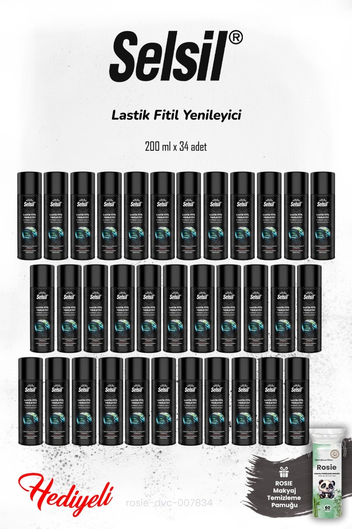 34 adet 200 ml Lastik Fitil Yenileyici ve ROSIE