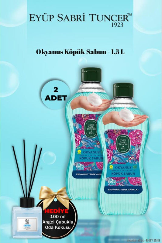 x 2 Okyanus Köpük Sabun 1,5 L Angel Koku Hediye