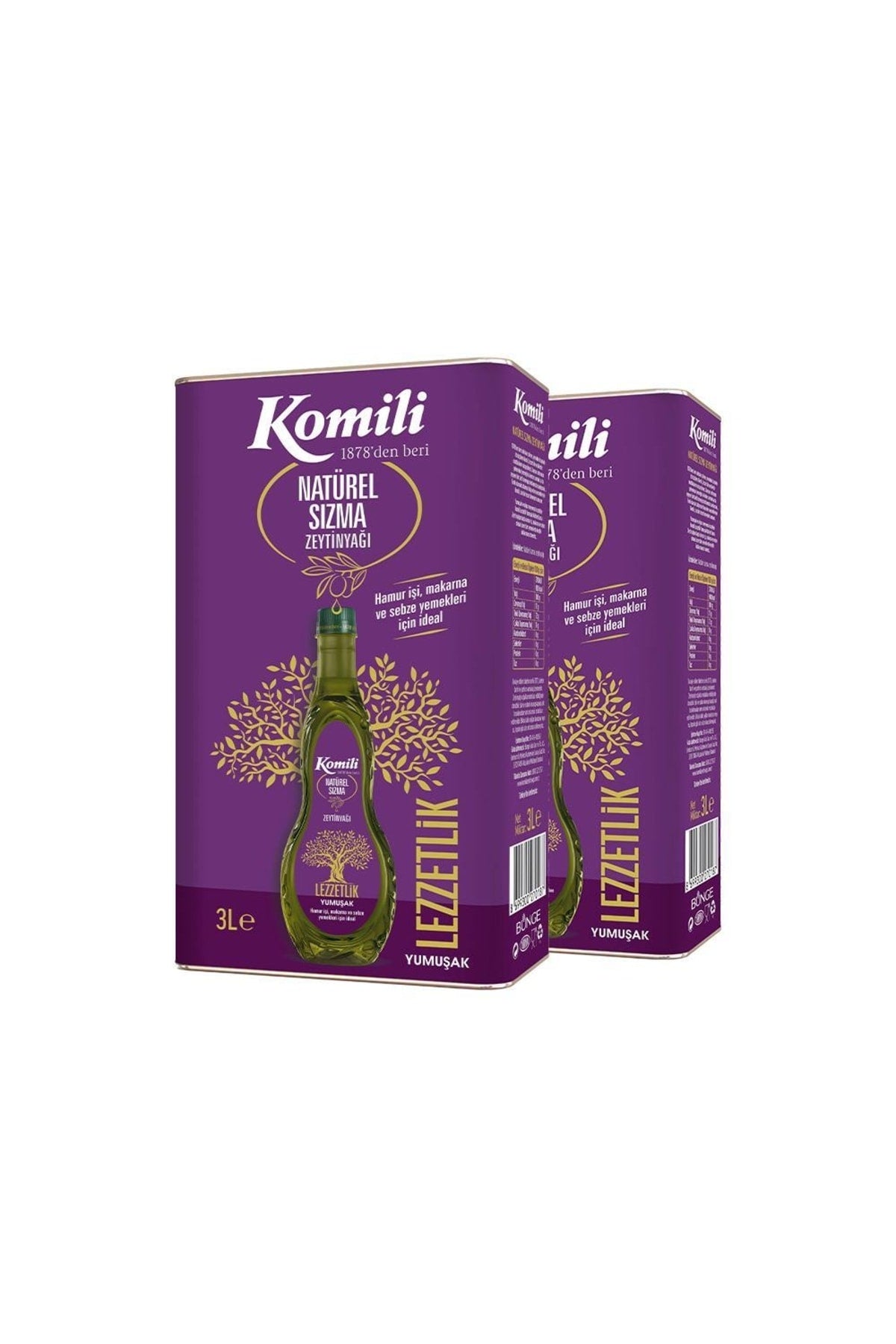 Lezzetlik Yumuşak Natürel Sızma Zeytinyağı 3 Lt X 2