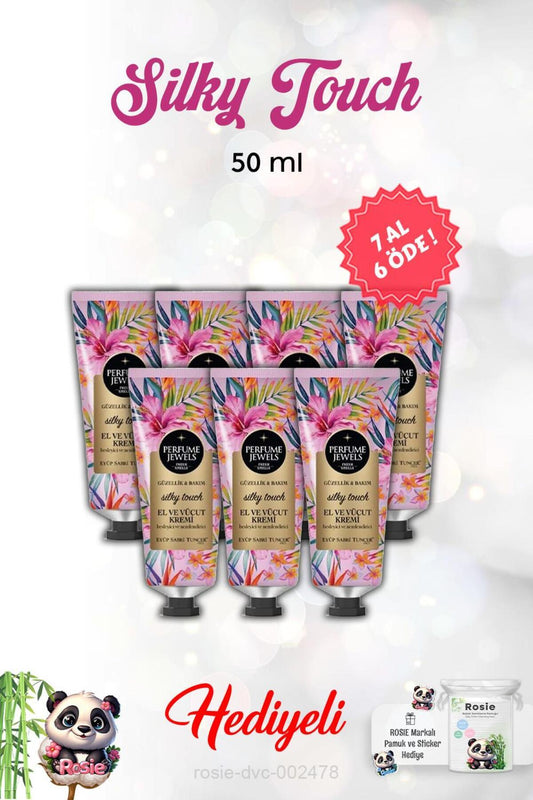 7 AL 6 ÖDE El Ve Vücut Kremi Silky Touch Tüp 50 Ml ve Rosie