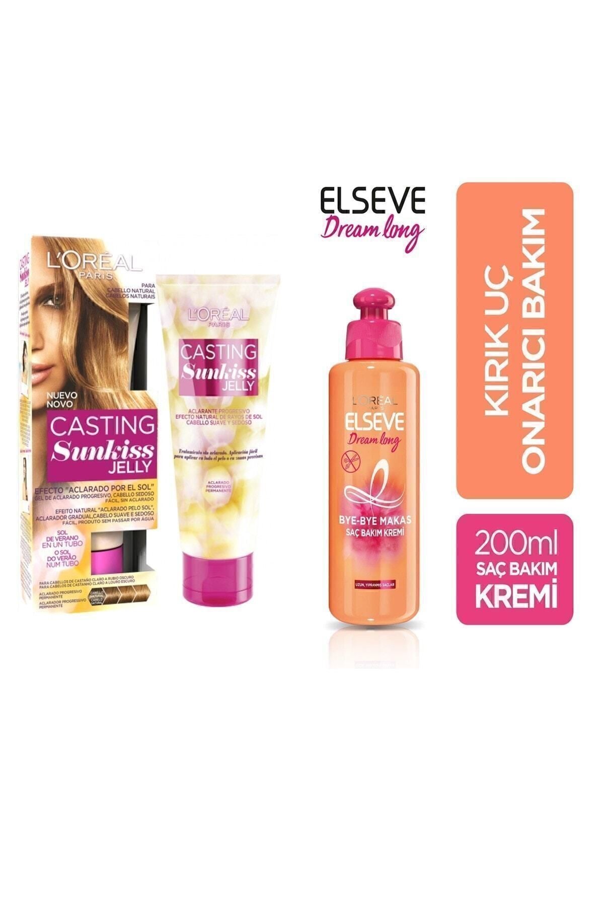 Elseve Casting Sunkiss Jelly 100 ml + Dream Long Bye-Bye Makas Saç Bakım Kremi 200 ml 36005227162973