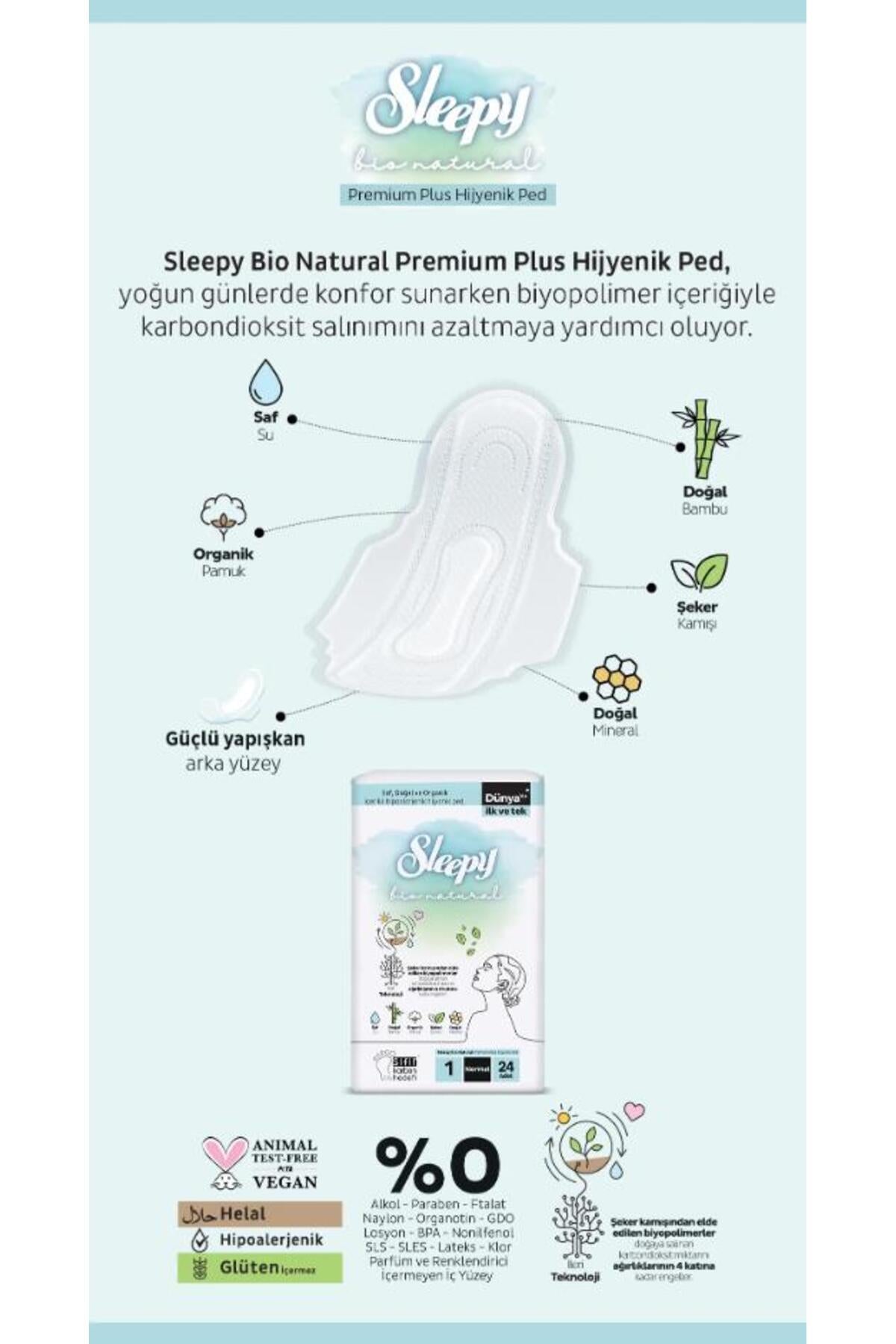 Bio Natural 17 AL 15 ÖDE Sleepy Günlük Ped Normal 40'lı ve Rosie