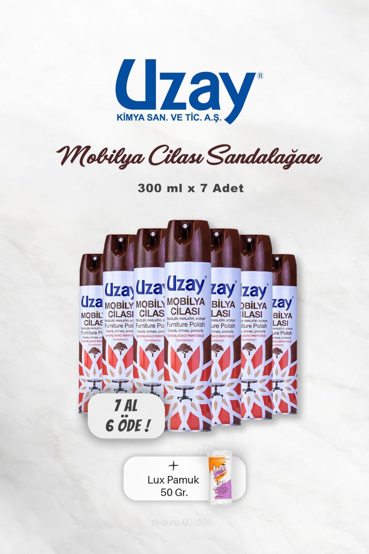 7 AL 6 ÖDE Mobilya Cilası Sandalağacı 300 ml, Pamuk