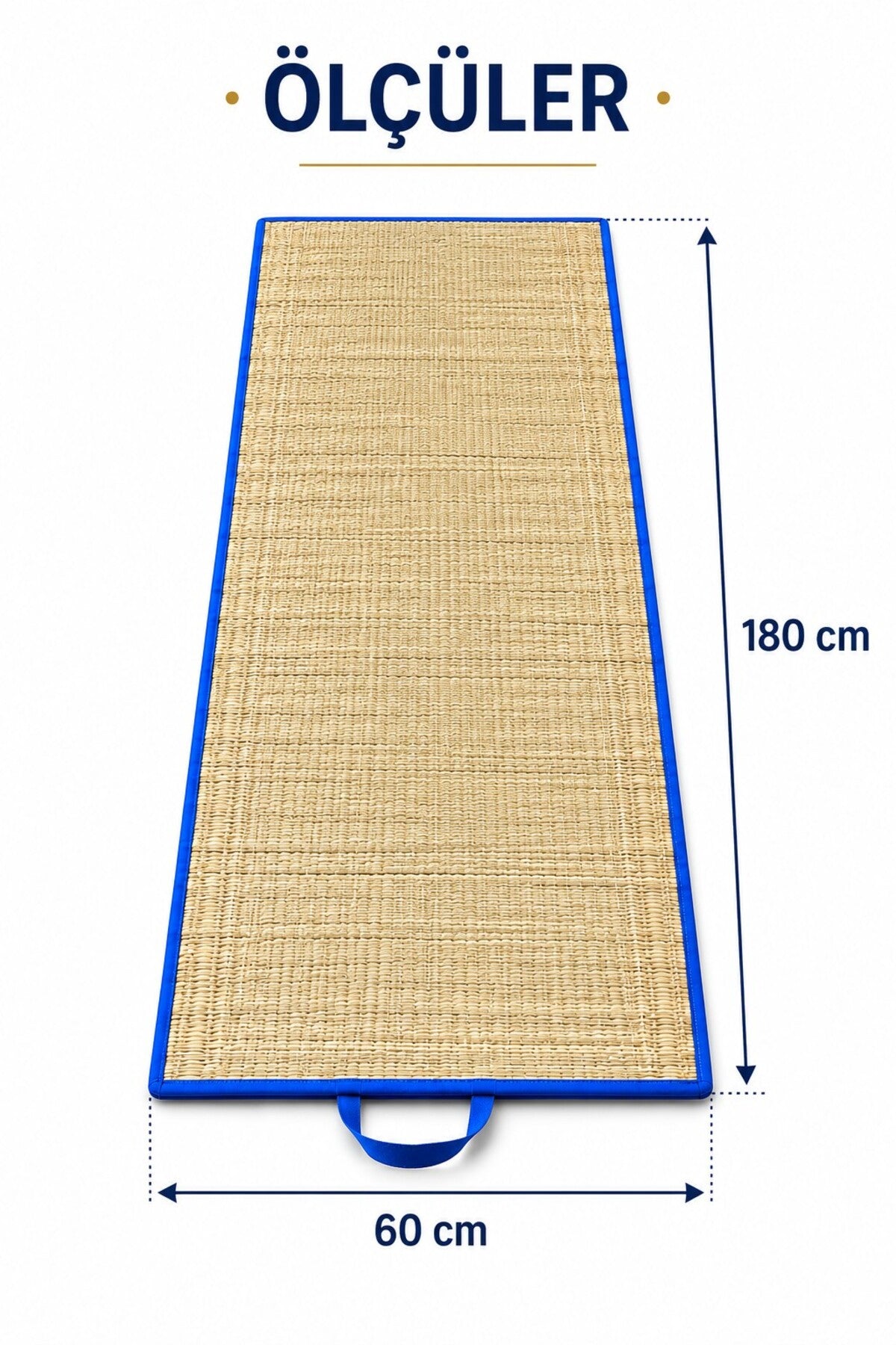 4 adet Hasır Mat - Kamp, plaj ve piknik Matı 60x180 cm