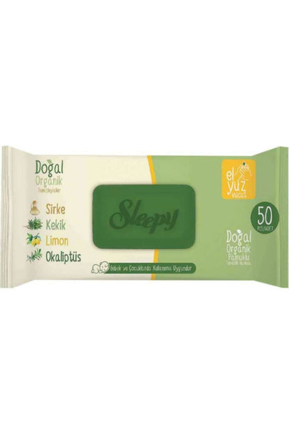 Doğal Organik Pamuklu Islak Havlu 50'li 24 Adet