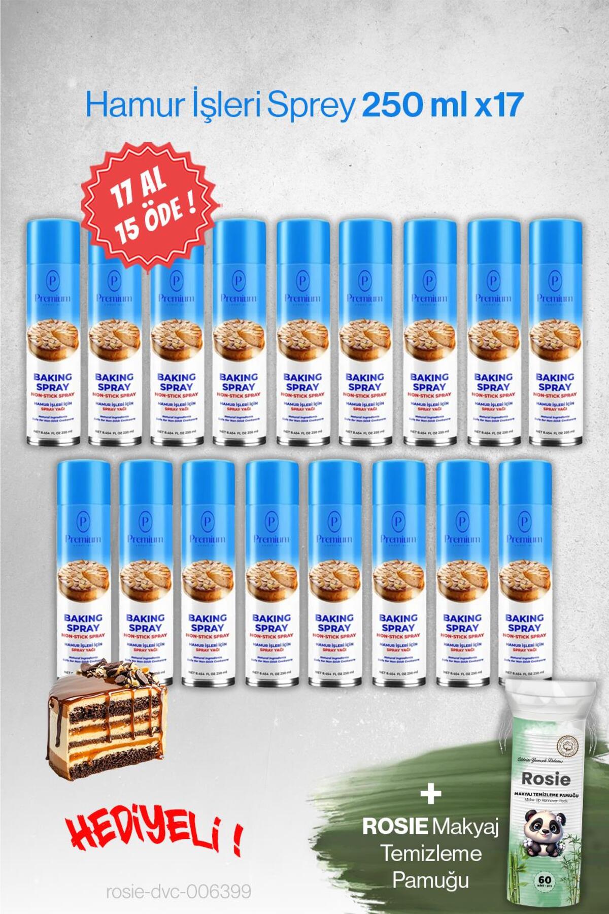 Hamur İşleri Sprey Yağ 17 AL 15 ÖDE, 250 ML Hediyeli