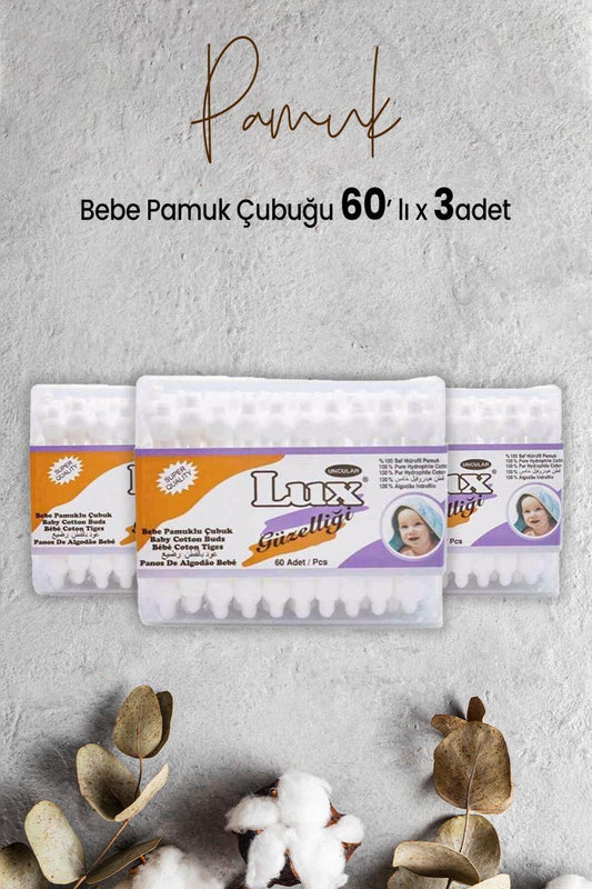 Bebe Pamuk Çubuğu 60' lı x 3 Adet