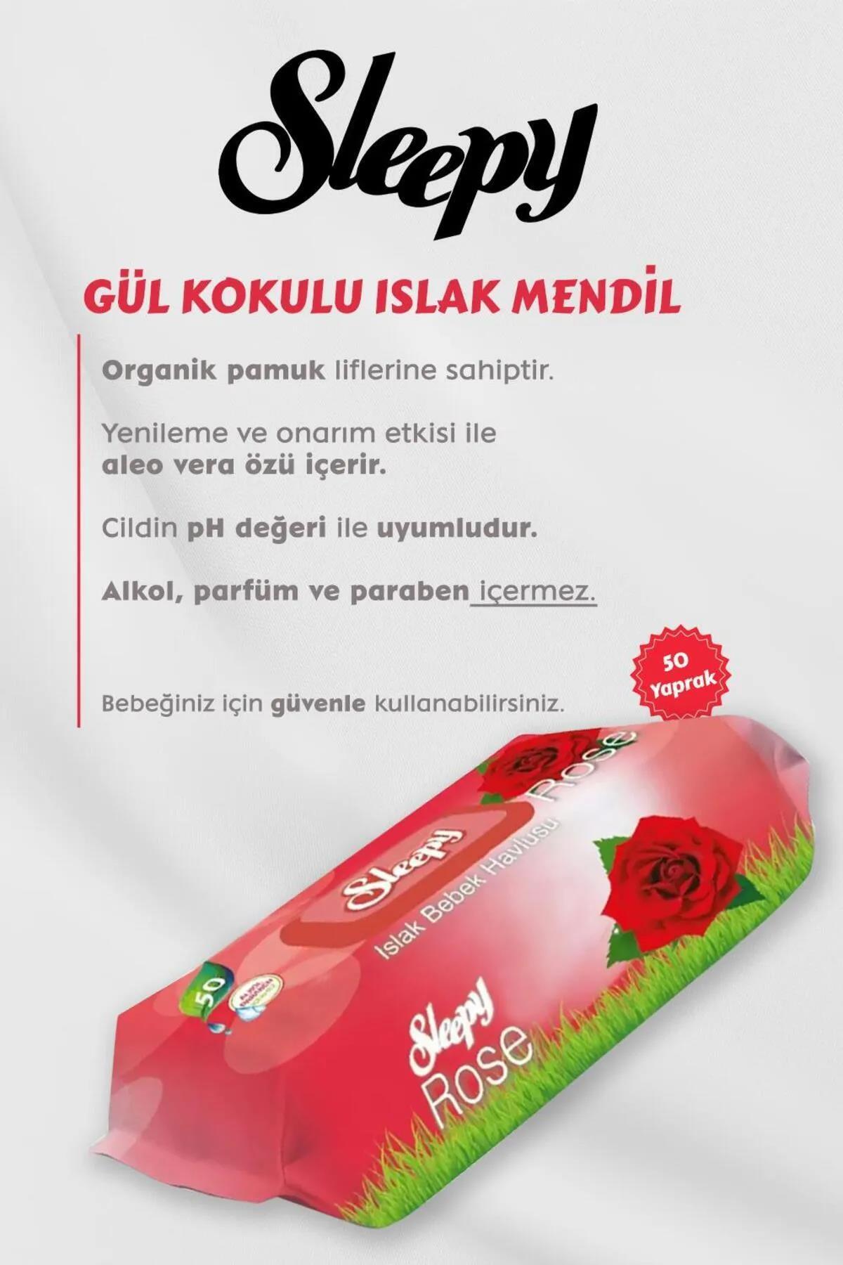 Gül Kokulu Islak Havlu 50x28 (1400 yaprak) ve Sticker Seti 32 Sayfa