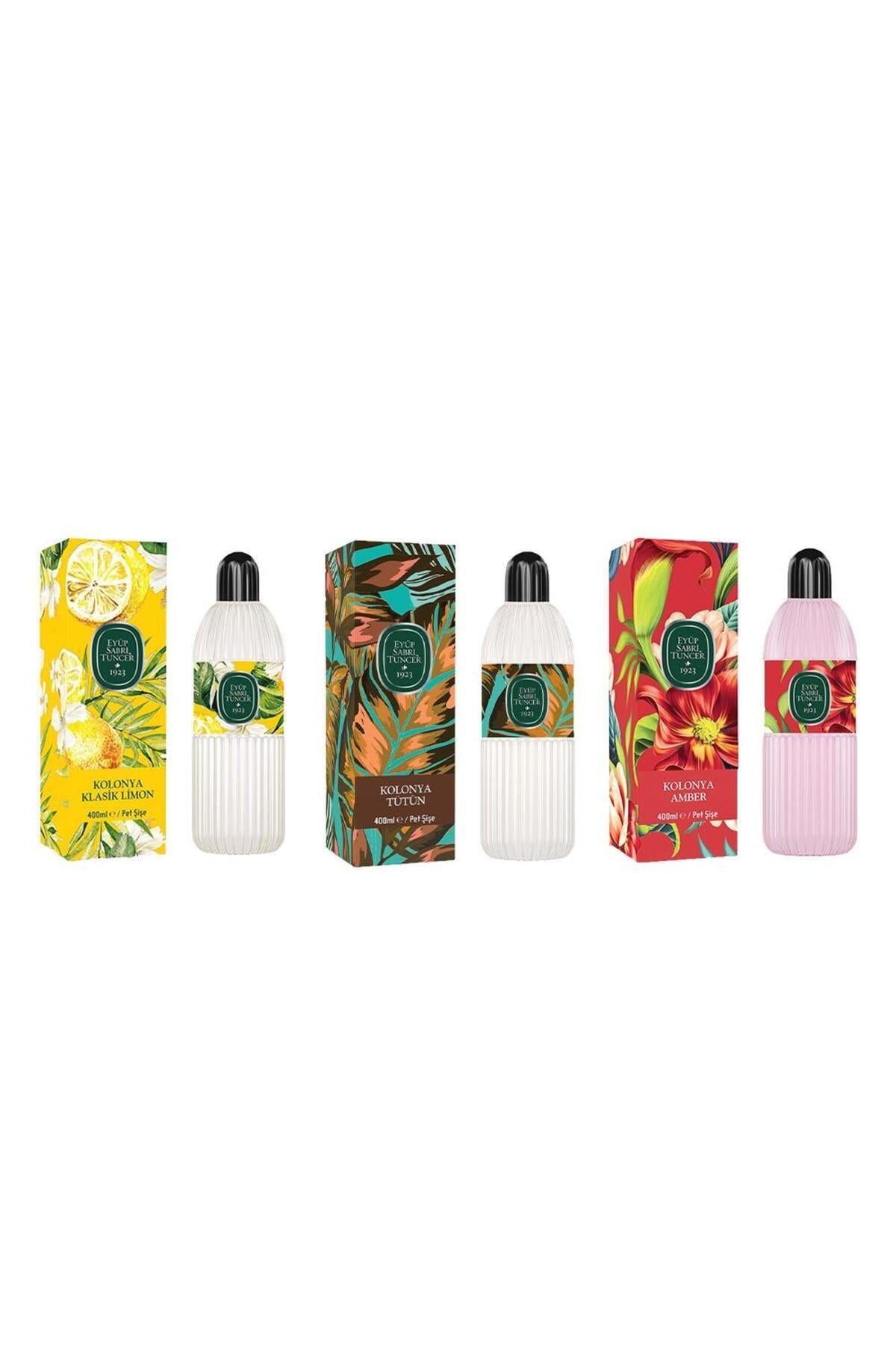 Kolonya Klasik Limon, Tütün ve Amber Pet Şişe 400 ml