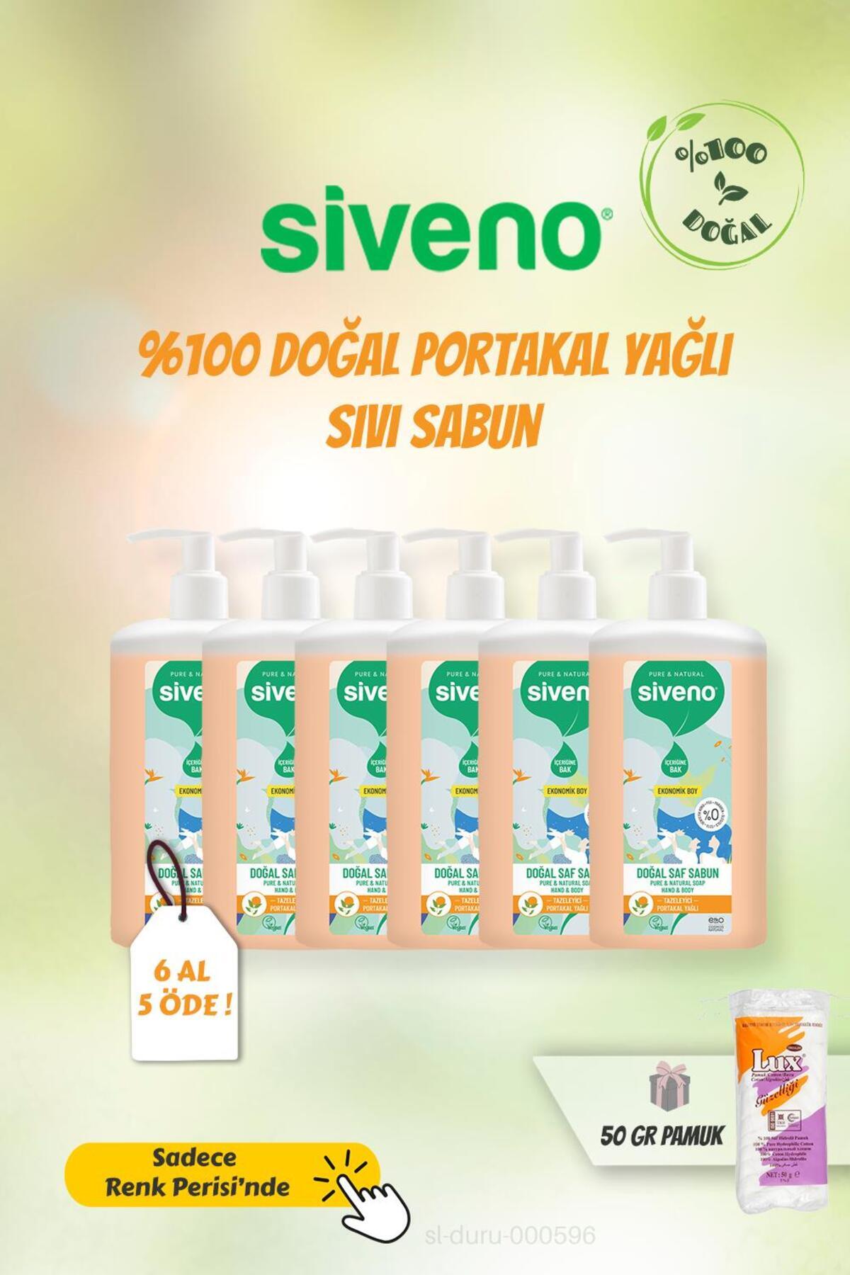 %100 Doğal Saf Sıvı Sabun 6 Al 5 Öde Portakal Yağlı 1 Lt Ve Pamuk
