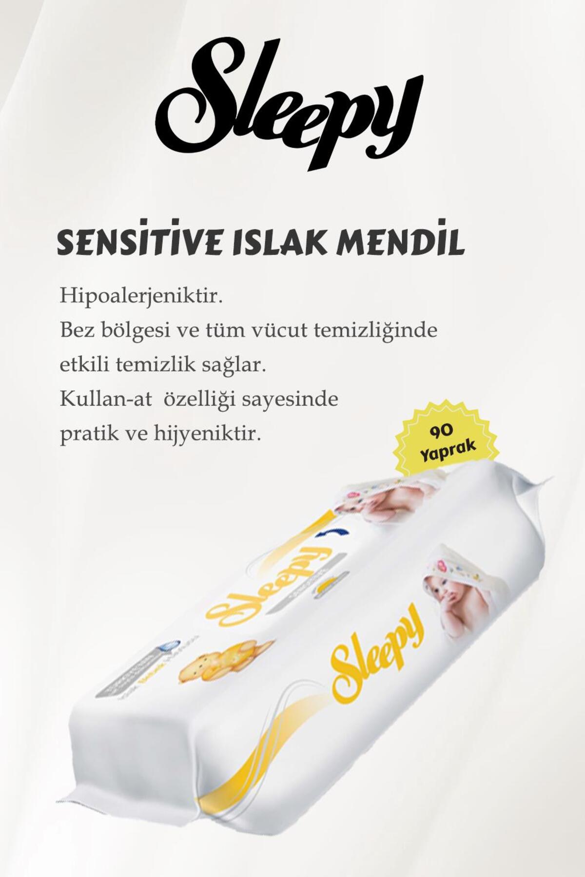 6 Adet Sensitive Islak Mendil 90'lı,Bebek Örtüsü 10'lu ve ROSIE