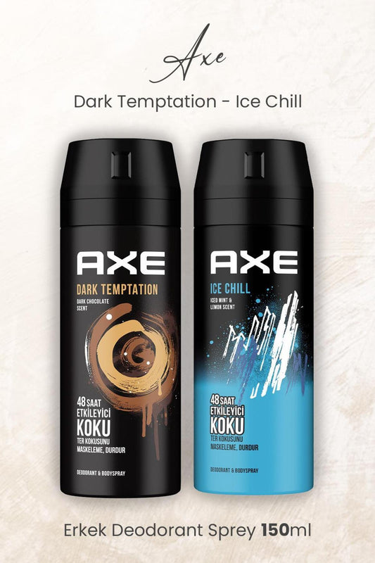 Erkek Deodorant Sprey Dark Temptation ve Apollo 150 ml