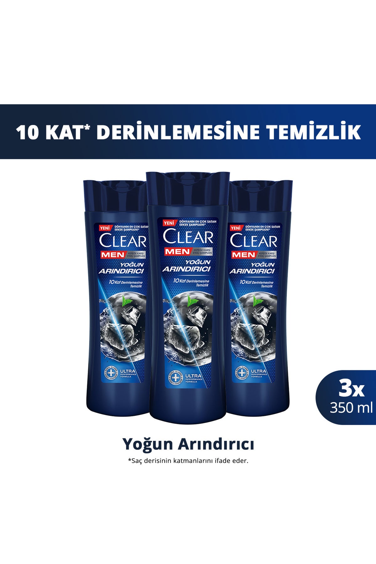 Men Kepeğe Karşı Etkili Şampuan Yoğun Arındırıcı 350 ml x3