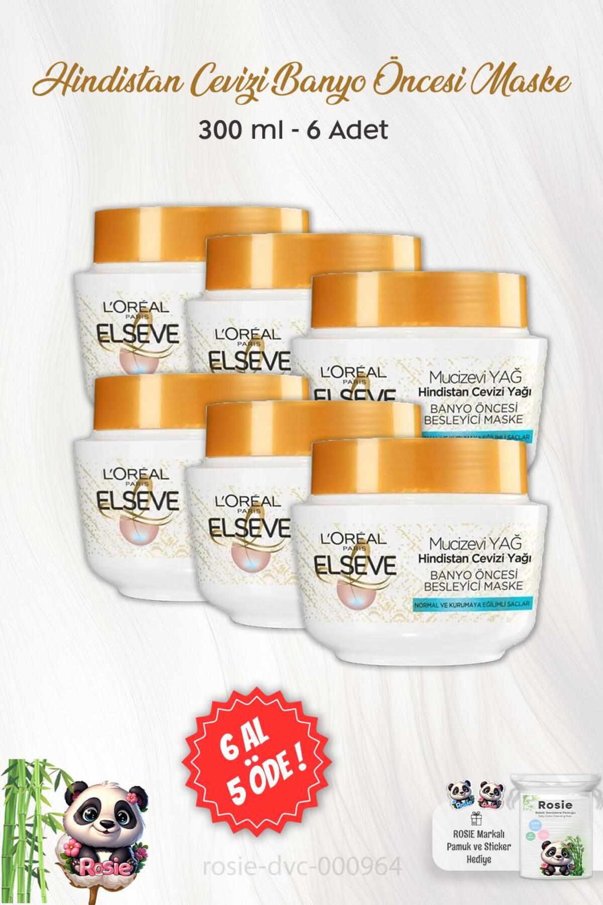 6 AL 5 ÖDE Mucizevi Yağ Besleyici Maske Hindistan Cevizi 300 ml ve ROSIE