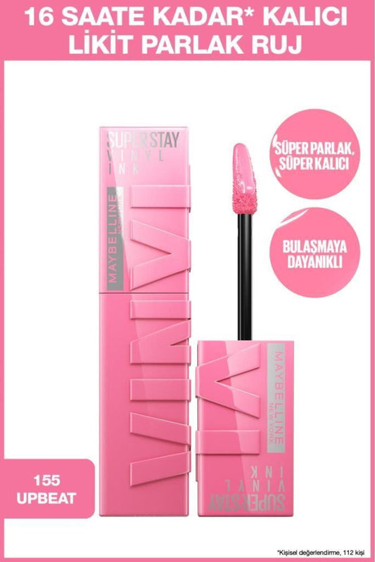 Super Stay Vinyl Ink Uzun Süre Kalıcı Likit Parlak Ruj 155 Upbeat