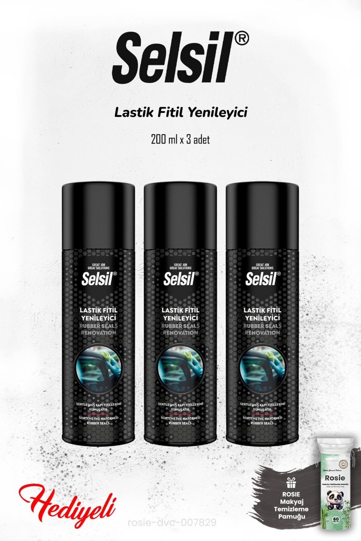 3'lü Lastik Fitil Yenileyici 200 ml ve ROSIE