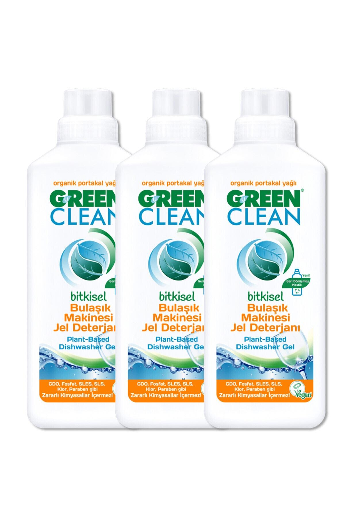 Organik Portakal Yağlı Bitkisel Bulaşık Makinesi Jel Deterjanı 1000 ml 3'lü