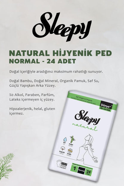 Natural Ultra Hassas Hijyenik Ped Normal 48 Adet, Sensitive 50'li Islak Mendil ve ROSIE