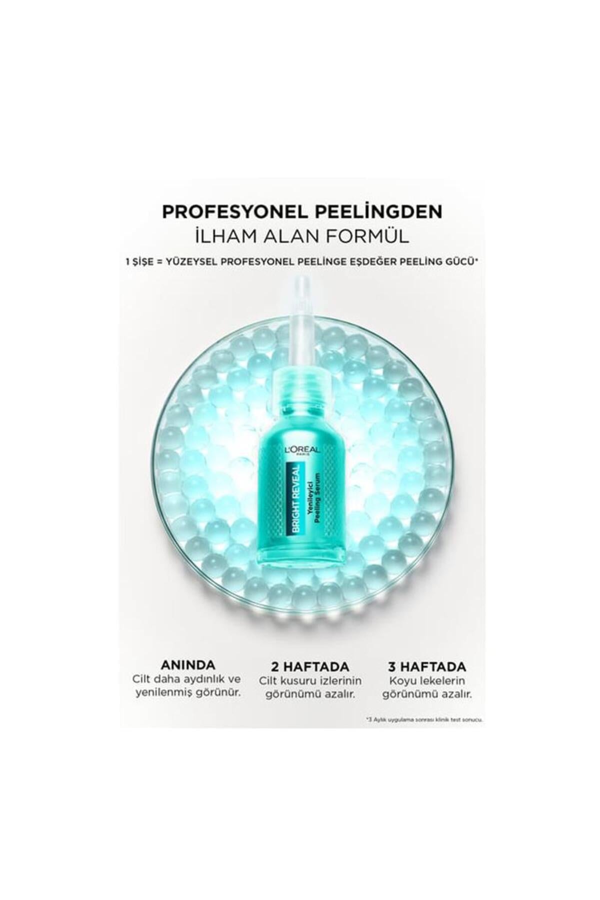 Loreal Paris Bright Reveal SPF 50+ Koyu Leke Karşıtı Yüz Güneş Kremi & Yenileyici Peeling Serum Seti