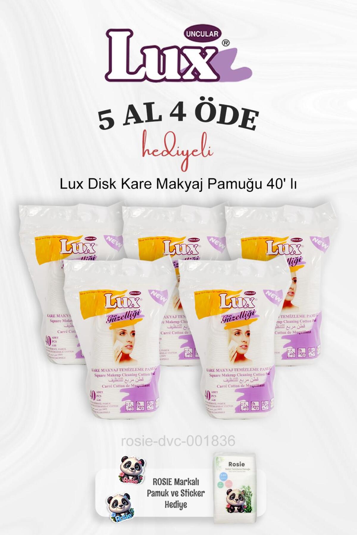 Disk Kare Makyaj Pamuğu 40' lı 5 Al 4 Öde ve Rosie Pamuk