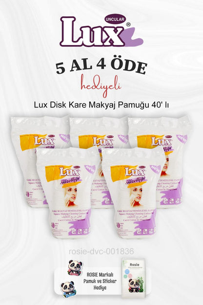 Disk Kare Makyaj Pamuğu 40' lı 5 Al 4 Öde ve Rosie Pamuk
