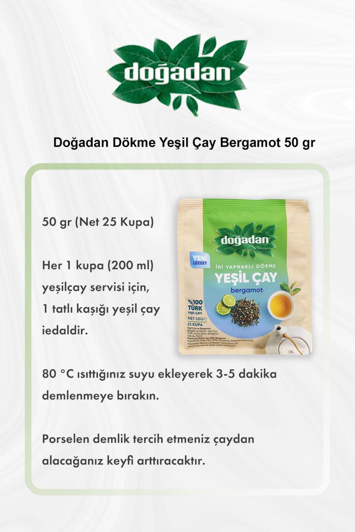 Dökme Yeşil Çay Bergamot 50 gr7 AL 6 ÖDE ve Kupa Hediyeli