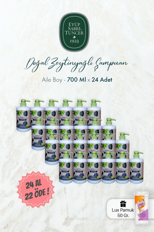 Doğal Zeytinyağlı Şampuan 24 AL 22 ÖDE 700 ml ve Pamuk