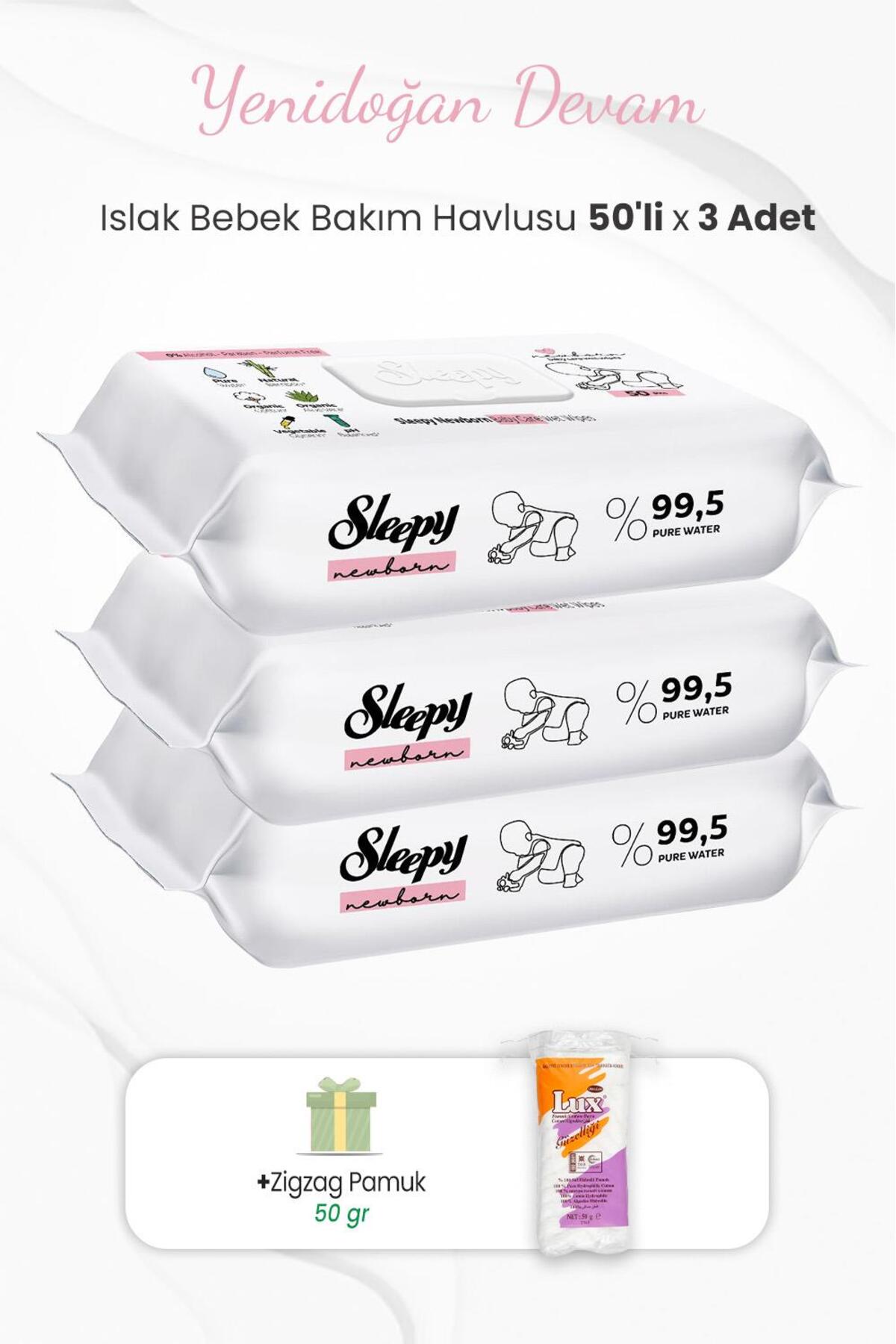 Yenidoğan Bakım Havlusu 50'li x 3 Adet ve Zigzag Pamuk 50 gr