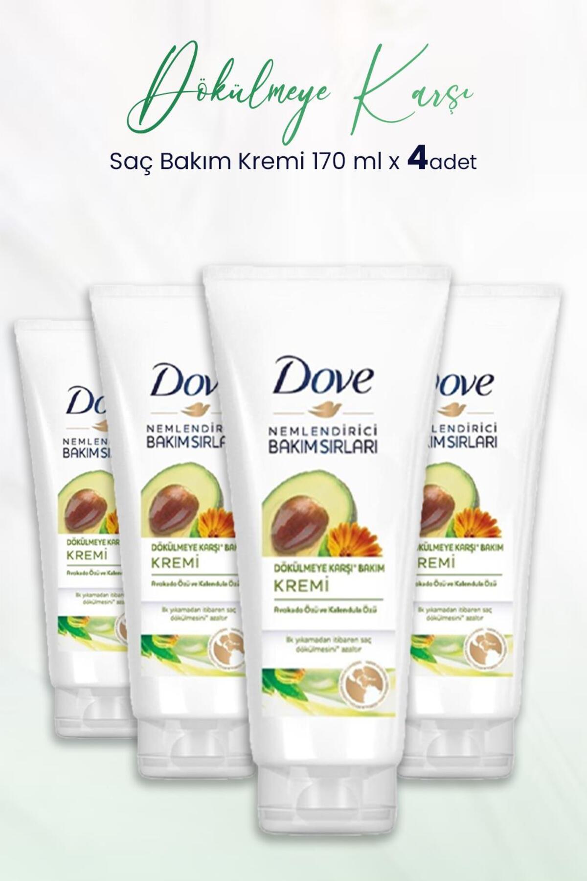 Nemlendirici Bakım Sırları Dökülmeye Karşı Saç Bakım Kremi 170 ml x 4 Adet