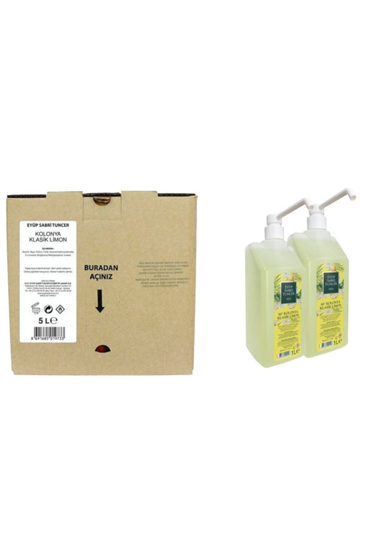 Klasik Limon Kolonyası 5 Lt Bag In Box & 2 Adet 1 Lt Sprey Başlıklı
