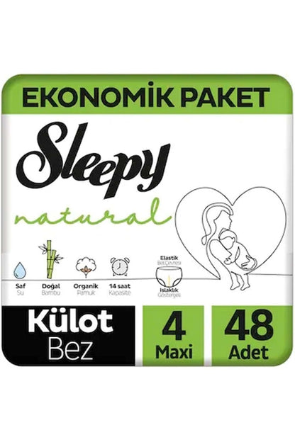 Külot Bebek Bezi Natural Beden:4 (7-14KG) Maxi 96 Adet Ekonomik Fırsat Pk