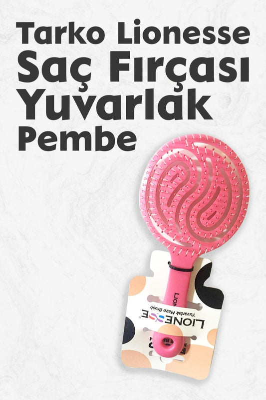 Lionesse Saç Fırçası Yuvarlak Pembe