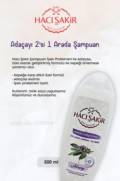 Hassasiyete Çözüm 75 ml, 360 Charcoal Gold Diş Fırçası, H.Şakir Adaçayı Şampuan 500 ml