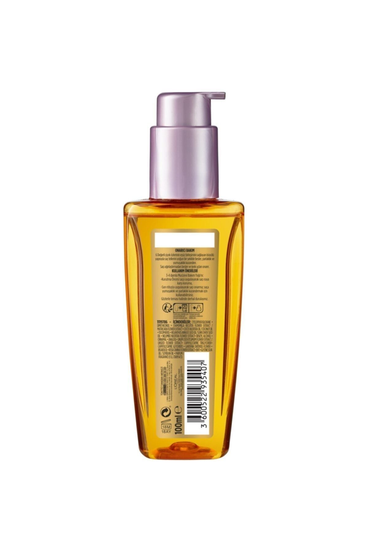L'oréal Paris Yıpranmış Saçlar Için Onarıcı Mucizevi Saç Bakım Yağı 100 Ml