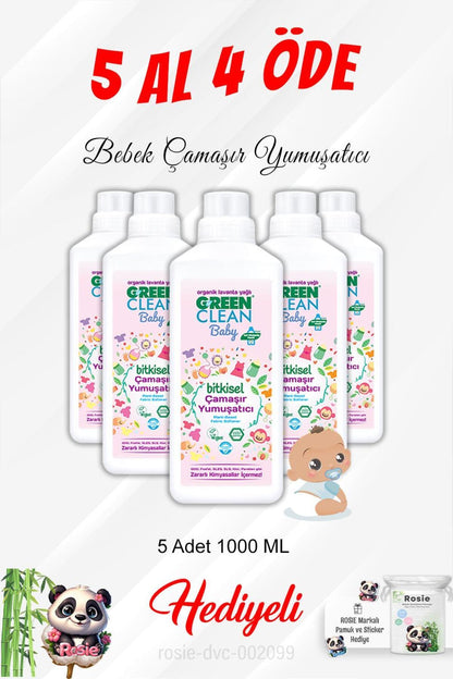 5 Al 4 Öde Bebek Çamaşır Yumuşatıcı 1000 ML ve Rosie Pamuk