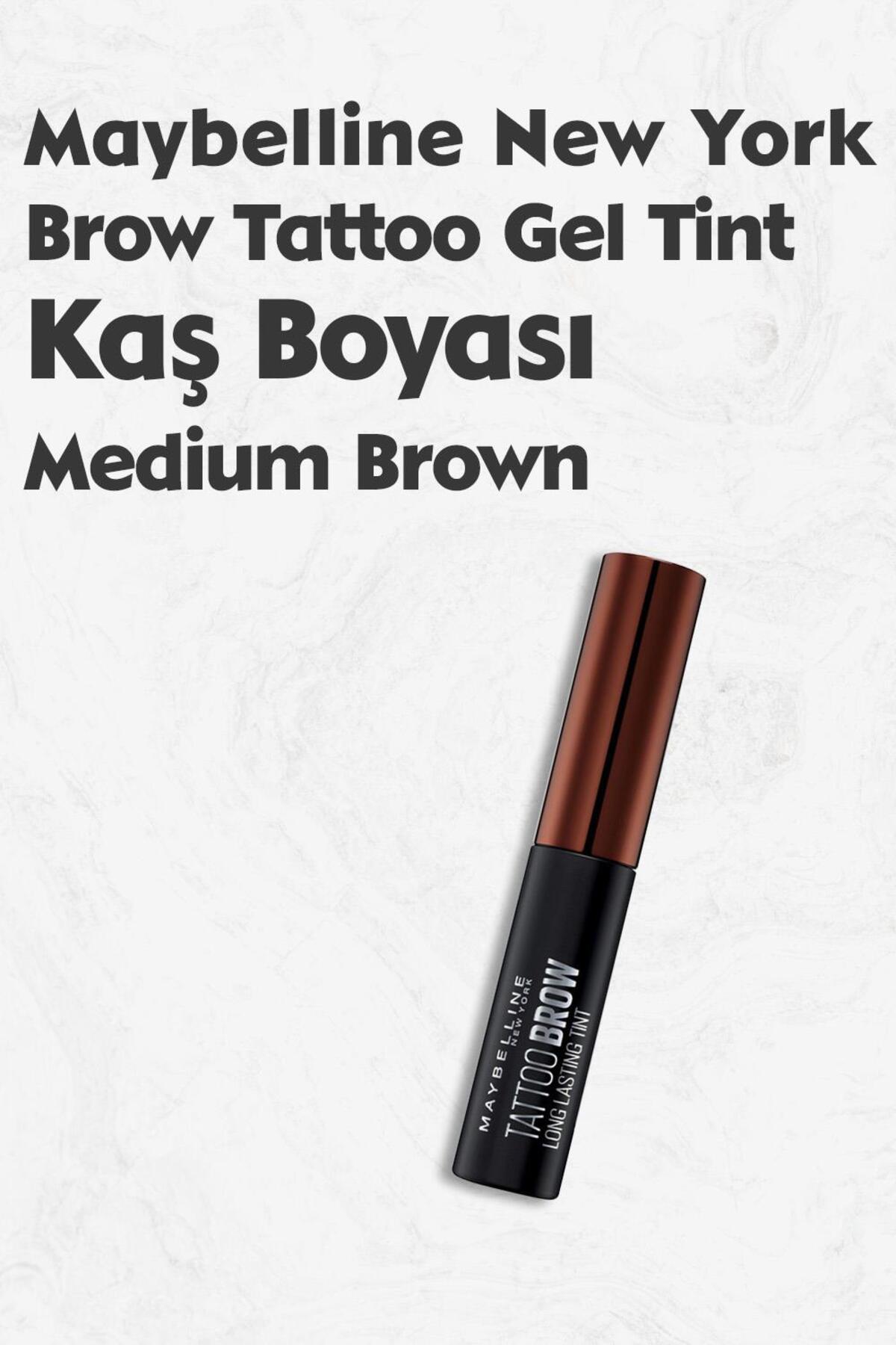 Maybelline Brow Tattoo Gel Tint Medium Brown - Orta Ton
