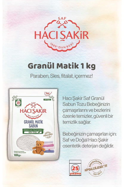 3 Adet 1 Kg Granül Matik Çamaşır Deterjanı ve Rosie